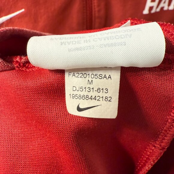 Nike Harvard IVY League Red 1/2 Zip Long Sleeve Team Top Size Medium - Picture 9 of 10